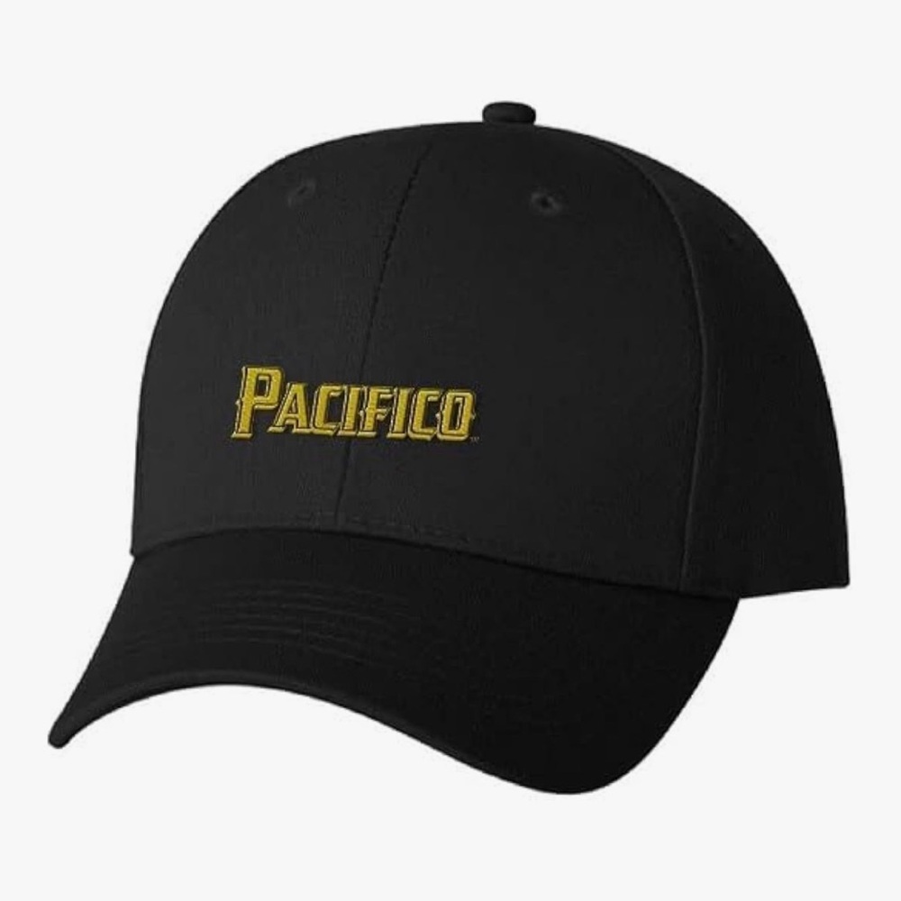 Pacifico Beer Black Cap with Gold Logo